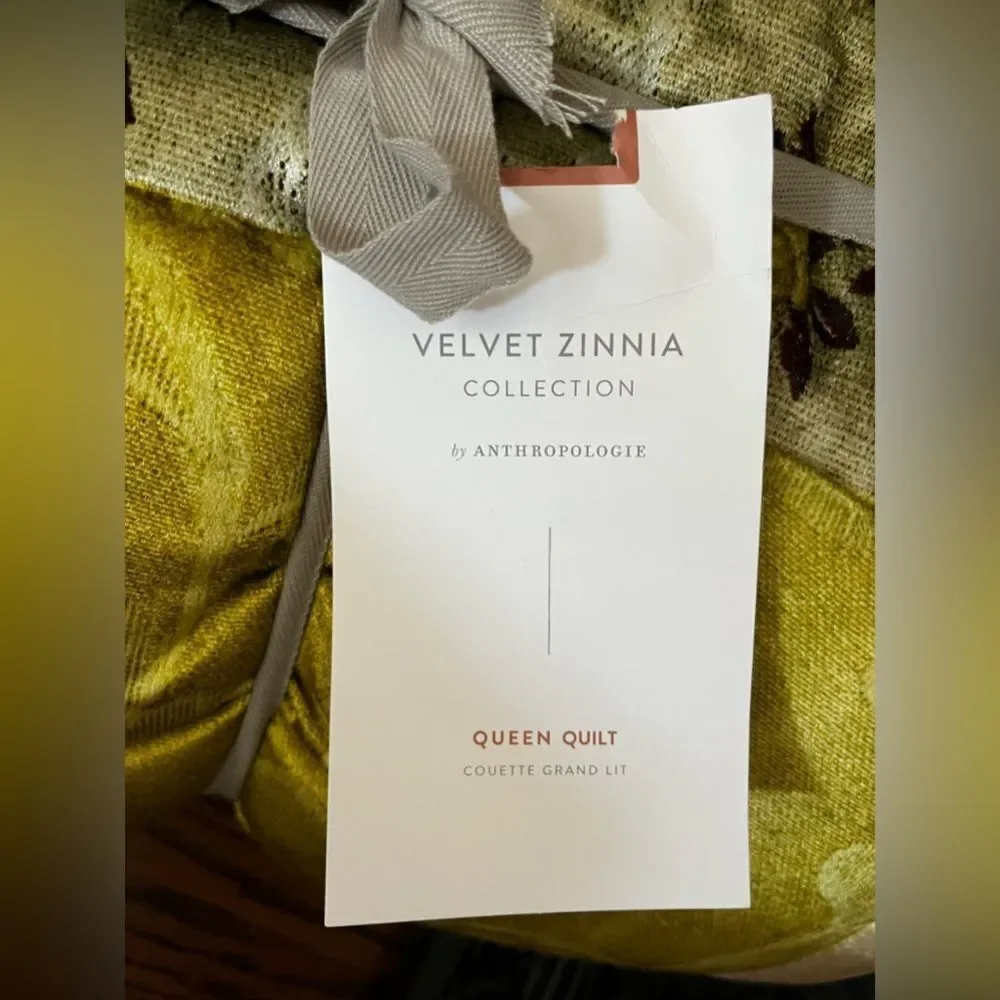 Velvet Zinnia Anthropologie Queen Quilt Color: CITRON